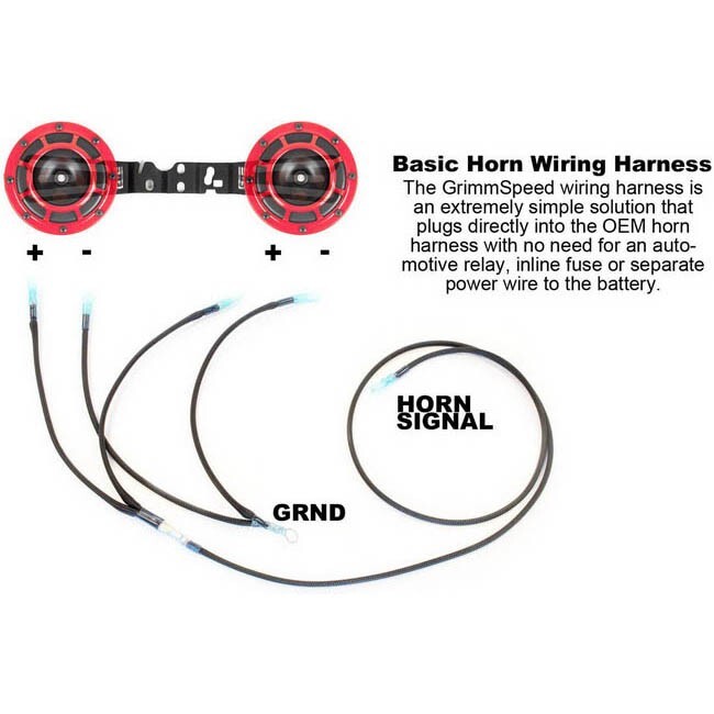Grimmspeed Hella Horn Wiring Harness for 2002-2014 Subaru WRX & STi I 040005
