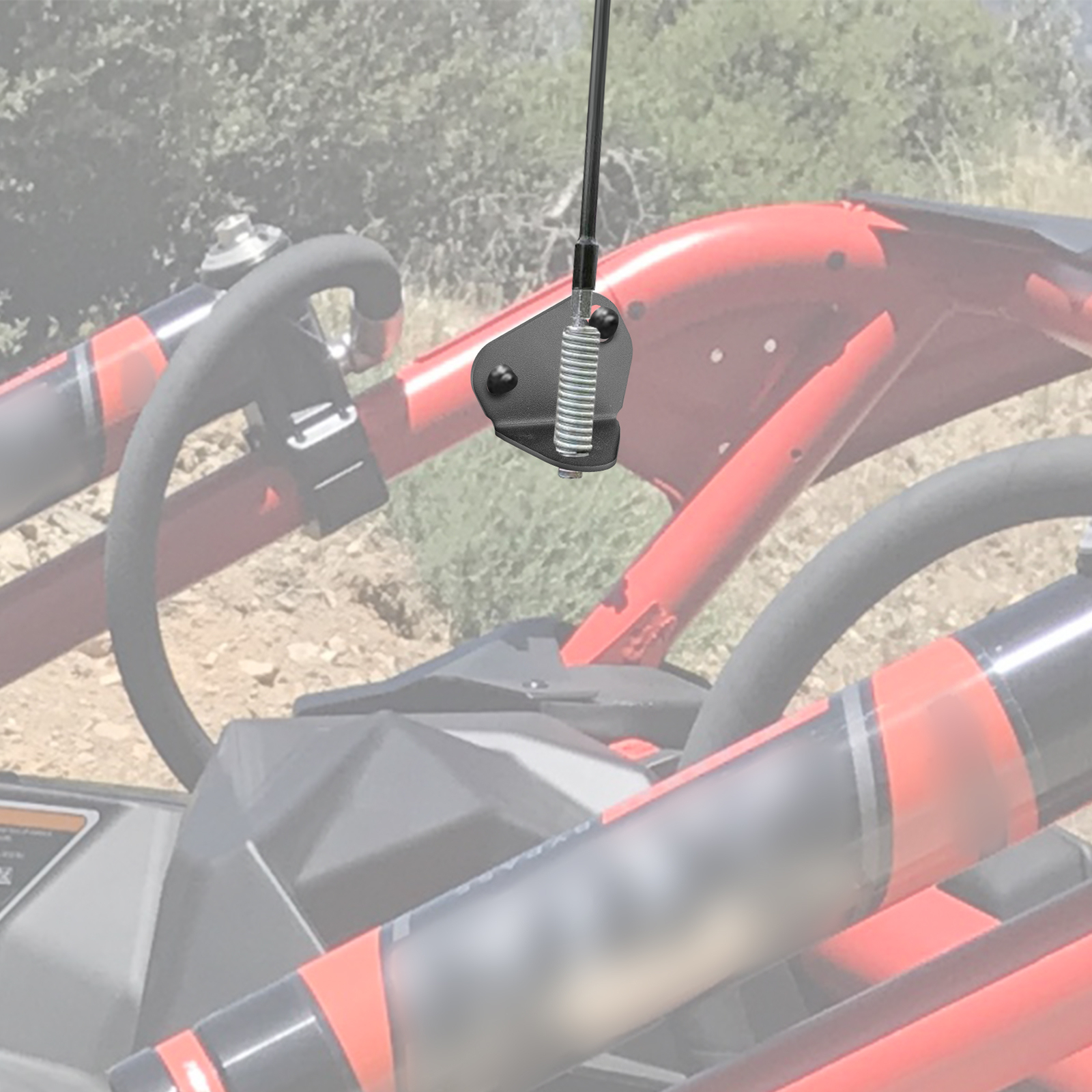 2pcs Rear LED Flag Whip Light Antenna Mount Brackets For UTV Can Am Maverick X3