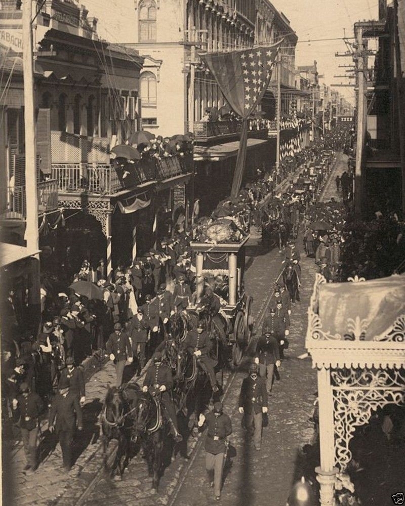Funeral procession Confederate President Jefferson Davis 8x10 US Civil War Photo