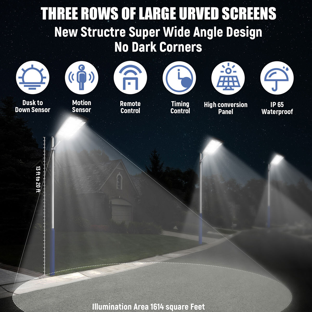 8700W Lamparas Luz Led Focos Solares Luces Exterior Para Patio Sensor De light