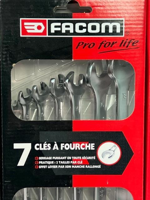NEW Facom 7pc Double Open End Wrench Set 6/7,8/9,10/11,12/13,14/15,16/17,18/19mm