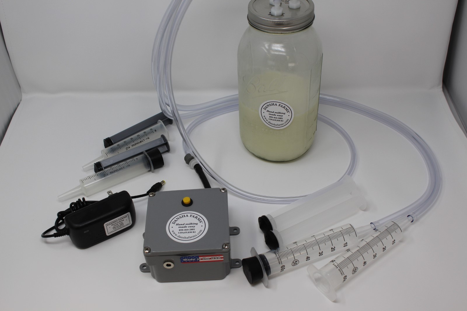 Dansha Farms™ Goat Sheep Cow Rechargeable Vacuum Milk Machine 1/2 Gallon 2 Teat