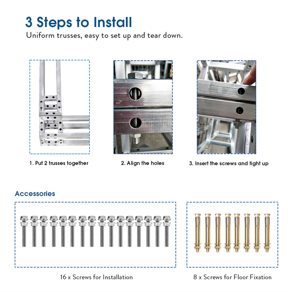 3-15M Truss DJ LED Lighting Light Stand Stage/Club Square Aluminum Truss Segment