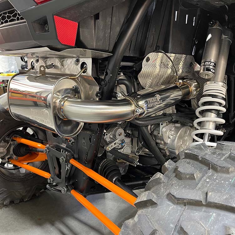 2016-2021 RZR XP Turbo Slip-On Exhaust by Treal Performance (Single Tip)