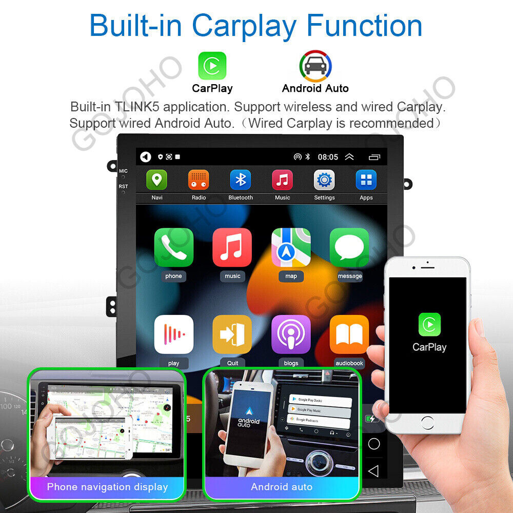 64GB Tesla style For Chevrolet Malibu Radio 2012 Car Stereo Android appleCarplay