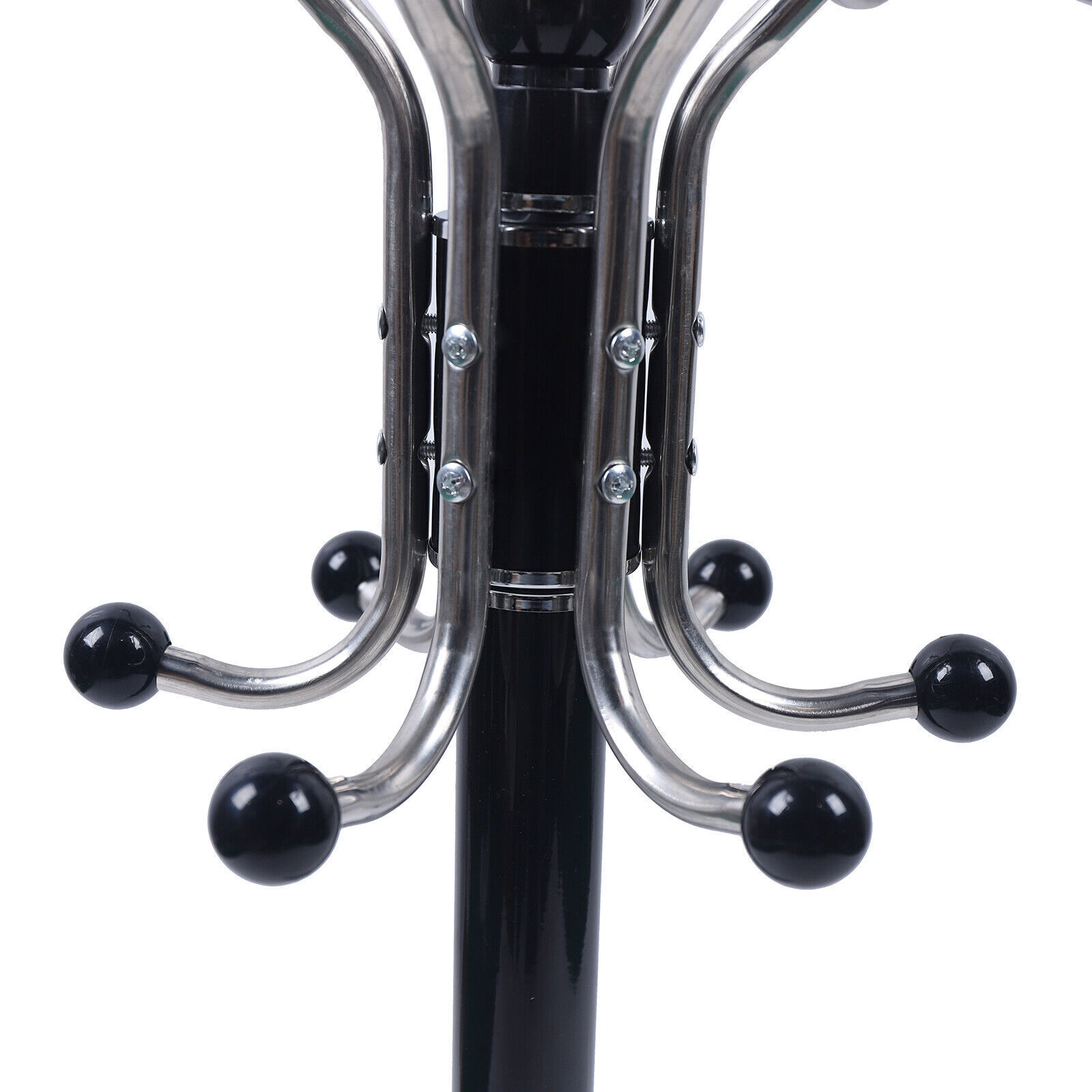 Heavy Duty Coat Rack Hat Bag Stand Tree Clothes Hanger Holder 16-Hook Organizer