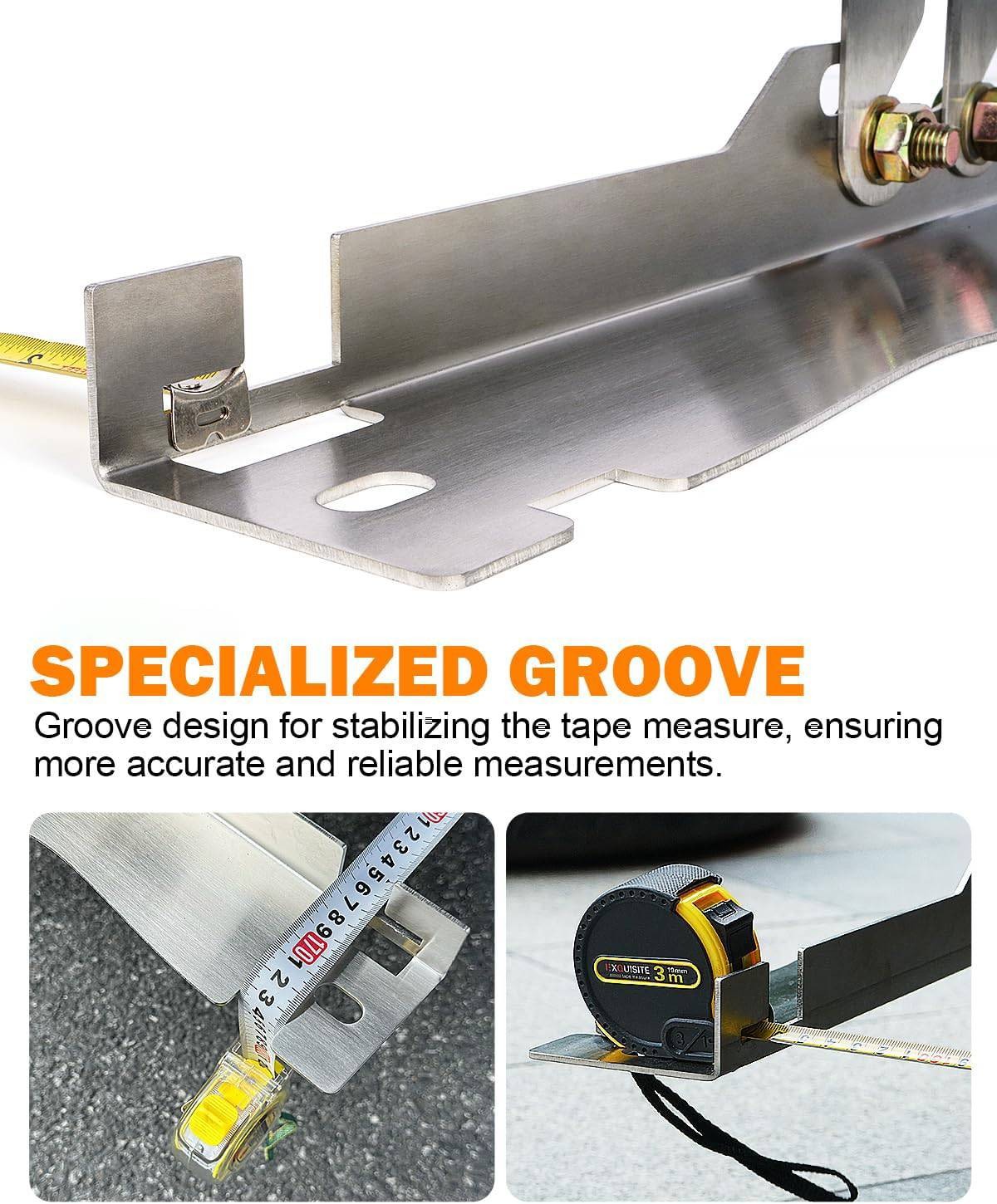 Upgraded Wheel Alignment Tool Stainless Steel w/ Connection Sheet& Tape Measures