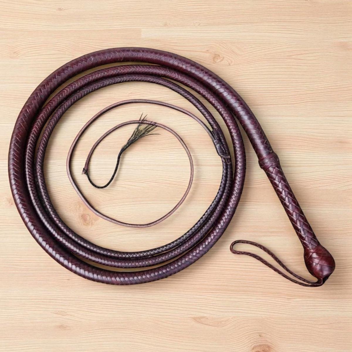 Leather Bullwhip Indiana Jones Raiders Style Whip Handmade Custom Kangaroo Whip