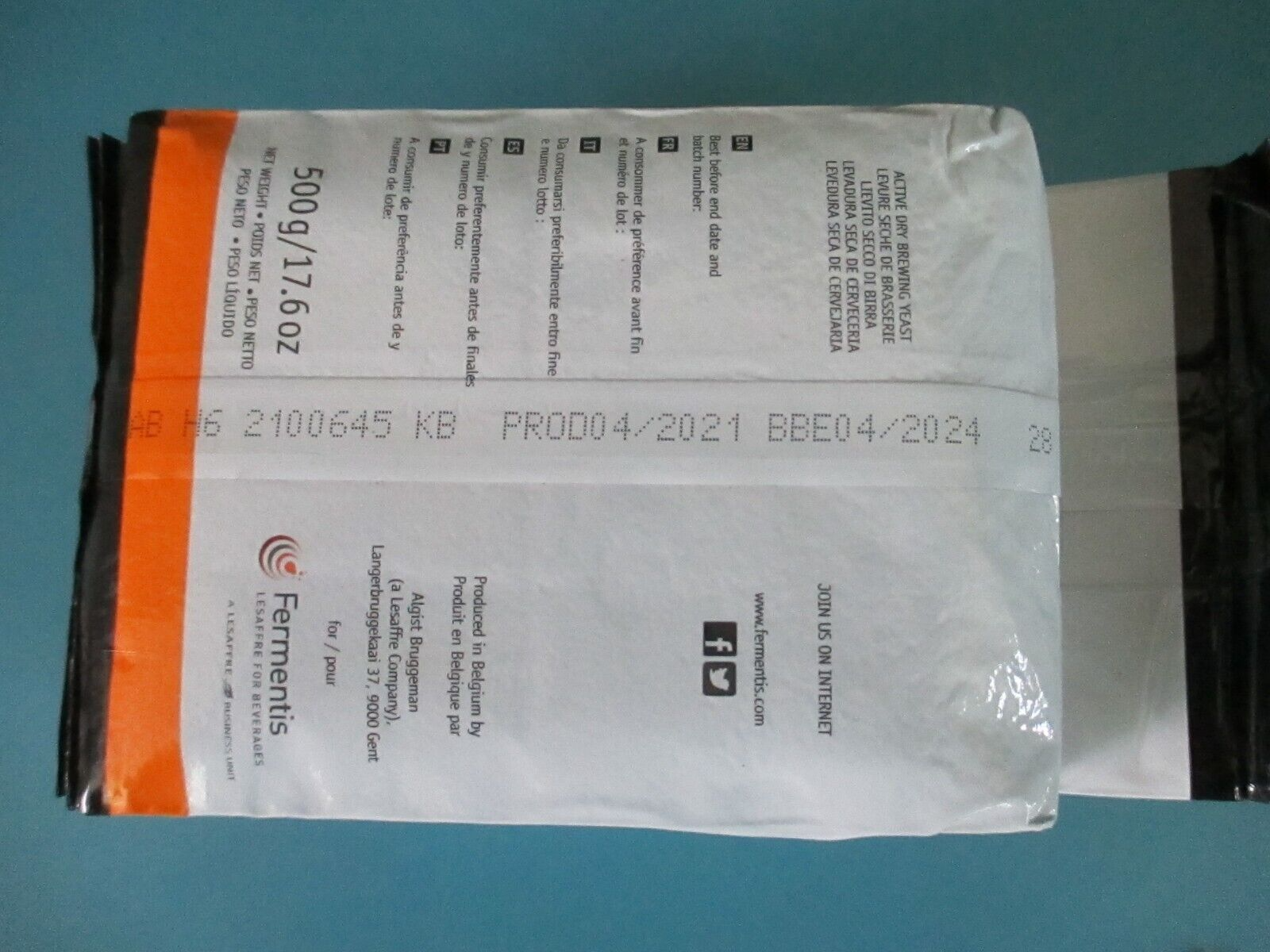 FERMENTIS SAFALE US-05 BREWER'S BEER Yeast 500g BRICK BB 4/2024