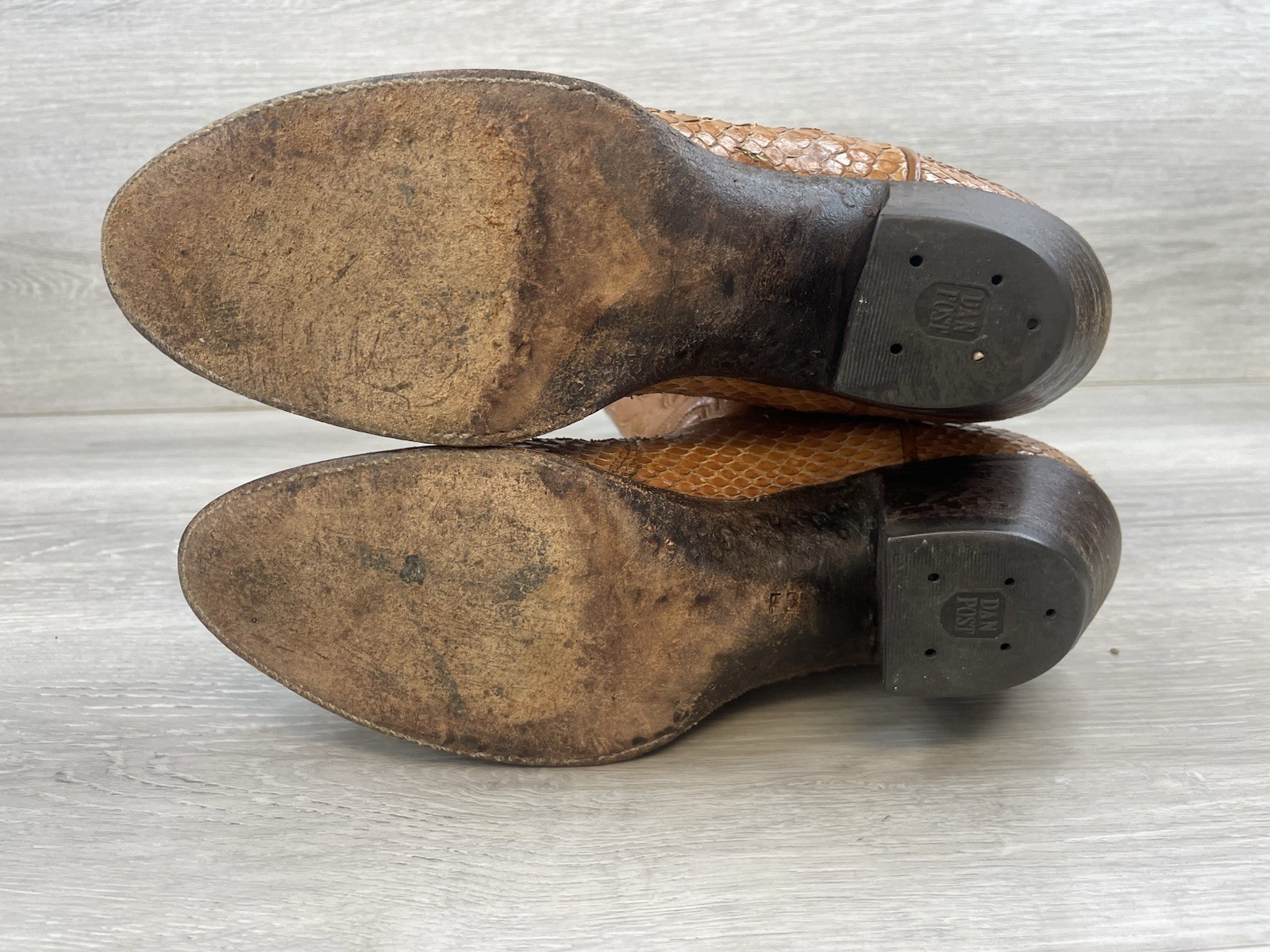 Dan Post Exotic Python Snakeskin 8.5A Leather Western Cowgirl Boots Women’s