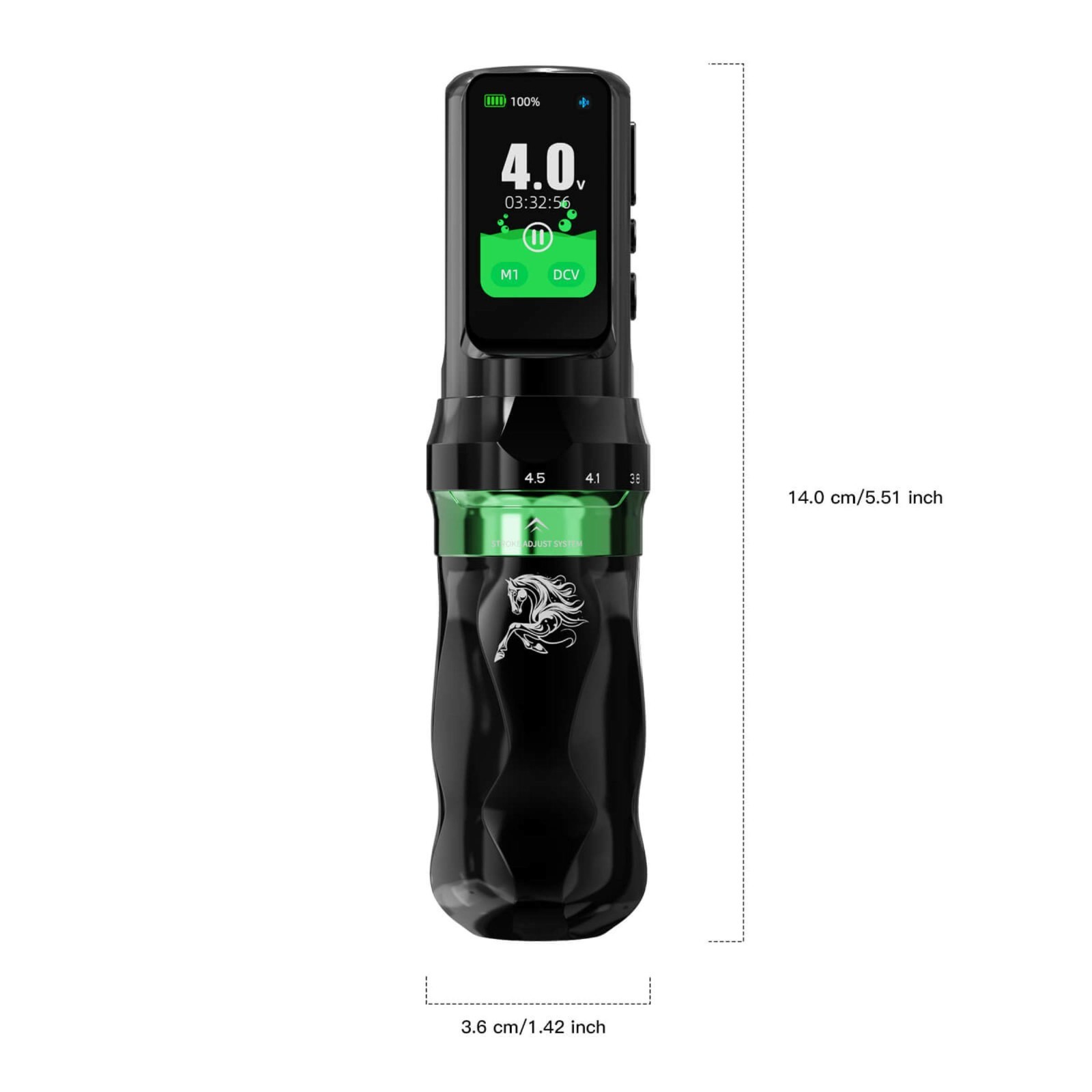 Fold Pro Year of the Horse Edition Wireless Tattoo Pen Machine 2.5-4.5mm 7 Adjus