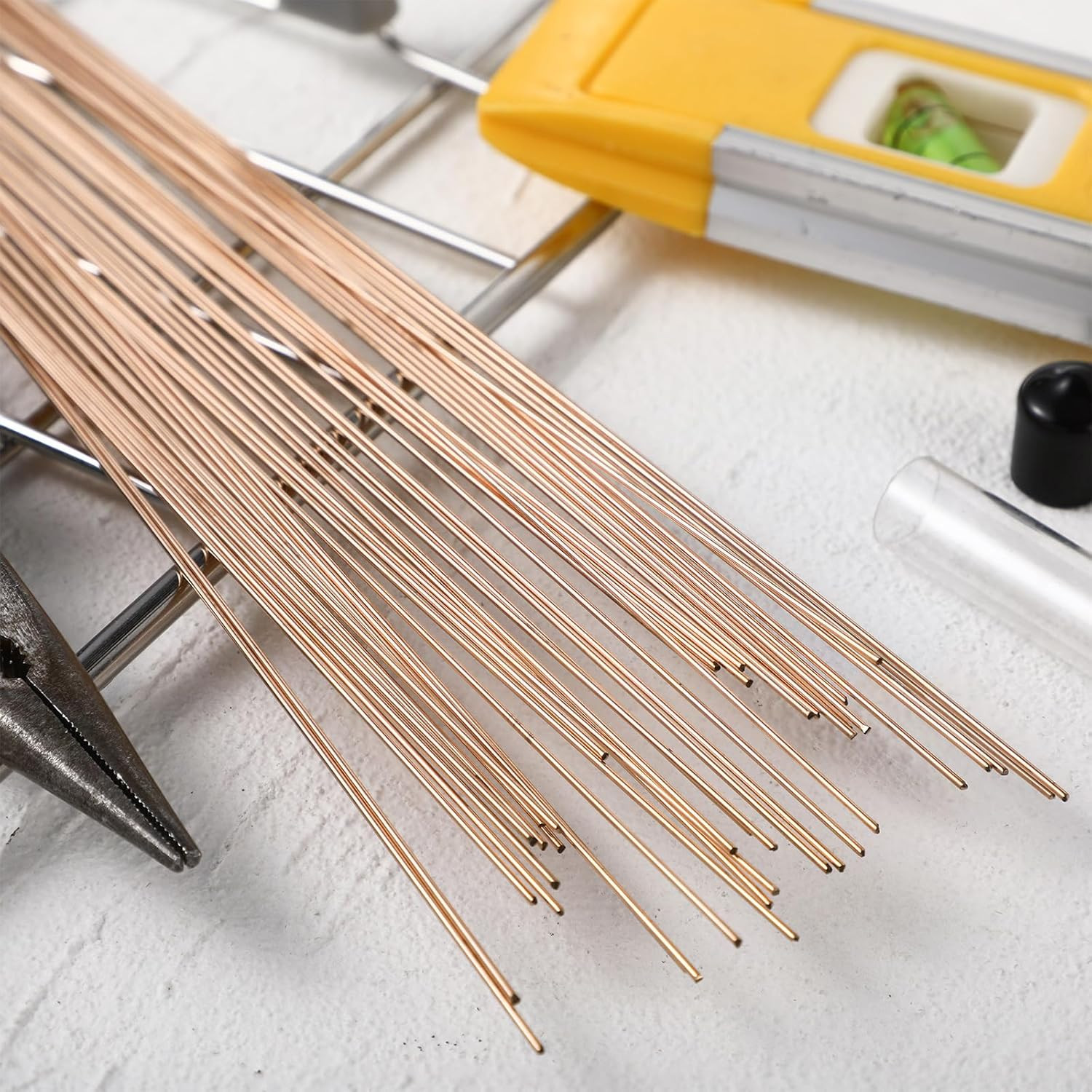 40 Sticks Brazing Rods AWS Bcup-5 15% Silver Solder Phos Copper Brazing Alloys r