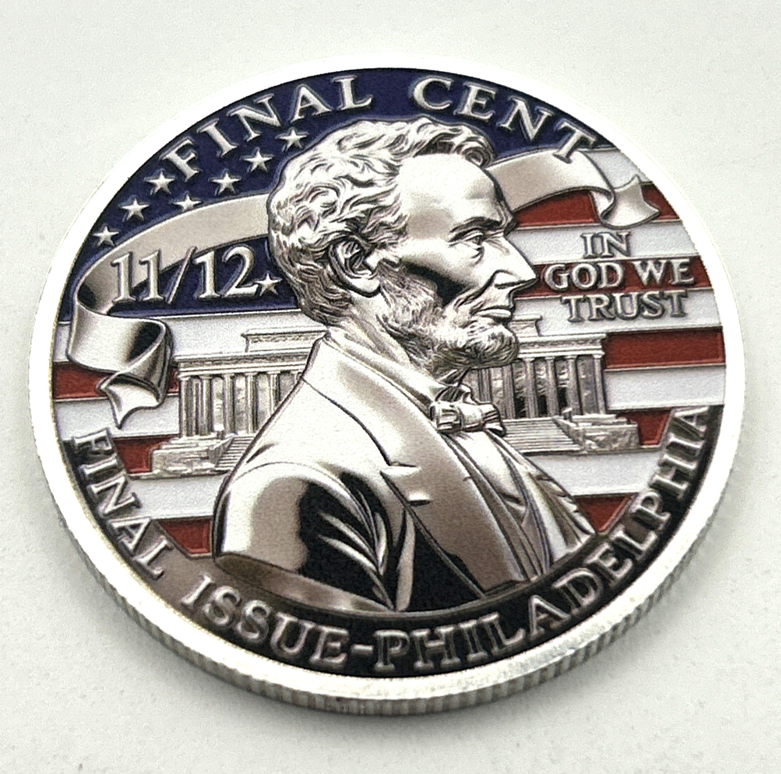 The Final Cent Tribute RIP 232 Years *Philadelphia Penny* (2D Flat) Coin Medal