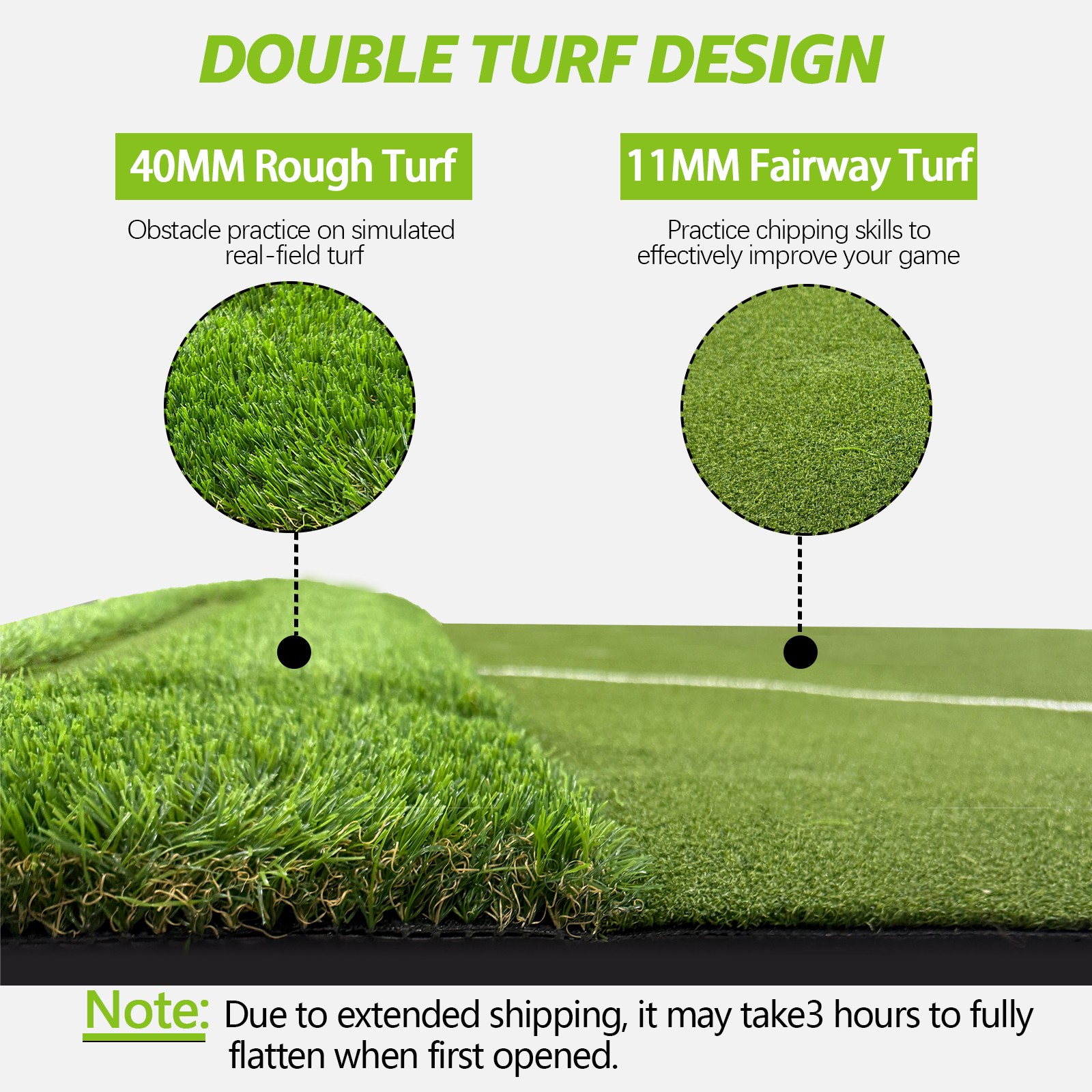 Thickened Golf Mat: 5X4Ft Heavy-Duty Golf Hitting Mats Practice Outdoor