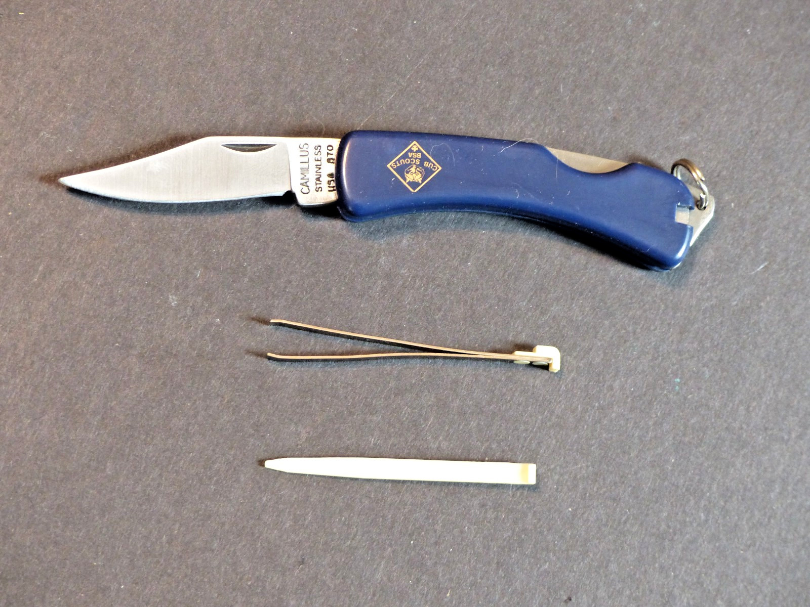 CAMILLUS 870 Checkmate Official Cub Scout MINI Lockback Knife - NOS 1898