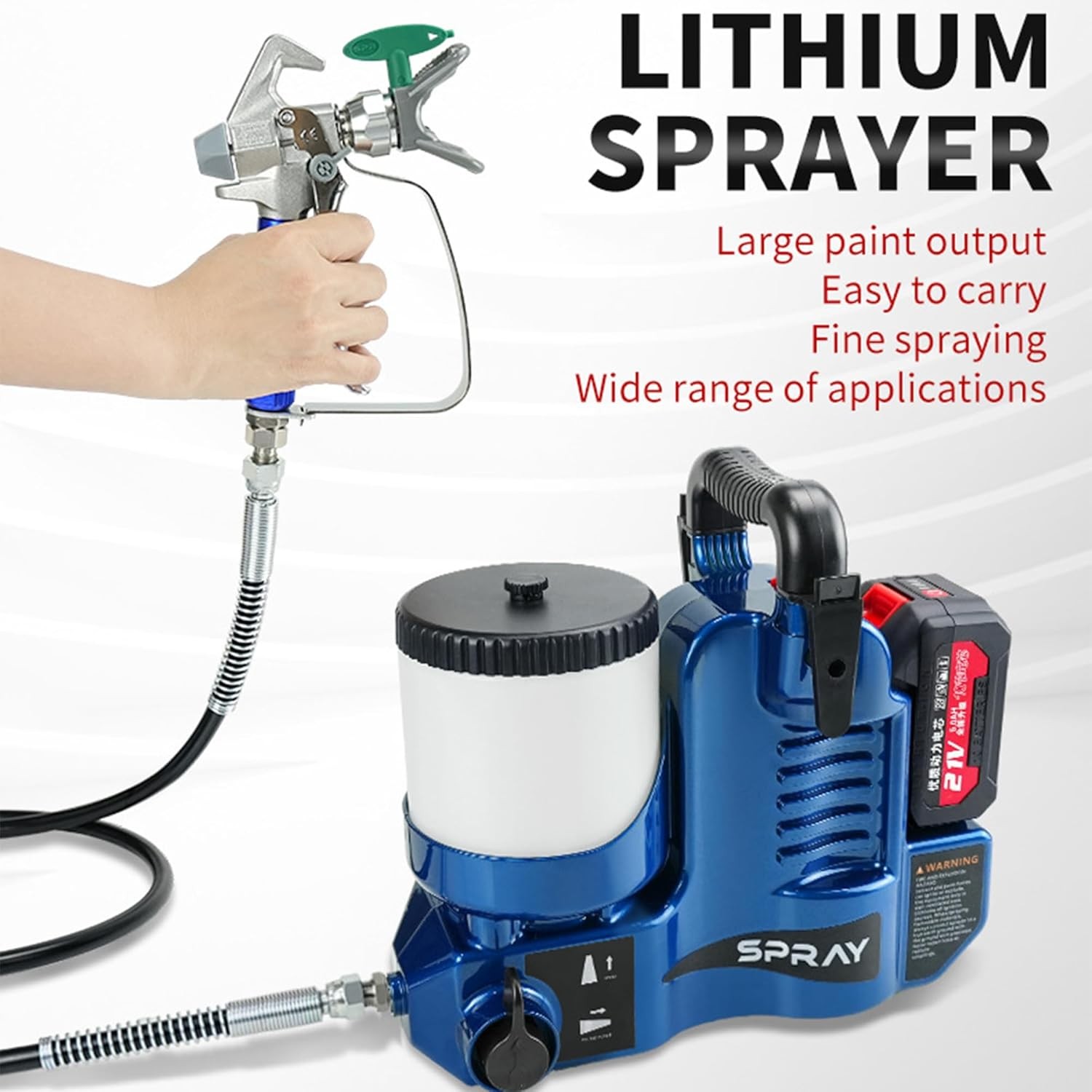 For Makita Airless Paint Sprayer Sprayer for Wall Paints Varnishes 18-21VBatteg9