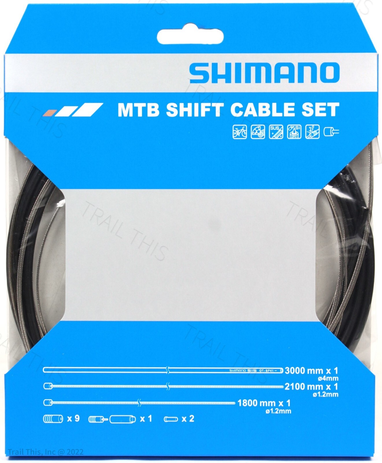 Shimano MTB Bike Shift Cable Set Black Housing Stainless OT-SP41S for Derailleur