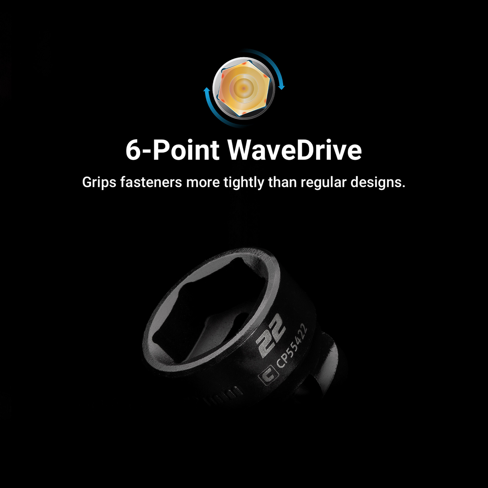 Capri Tools Stubby Impact Socket, 1/2 in. Drive, 6-Point, Metric 10 to 32 mm