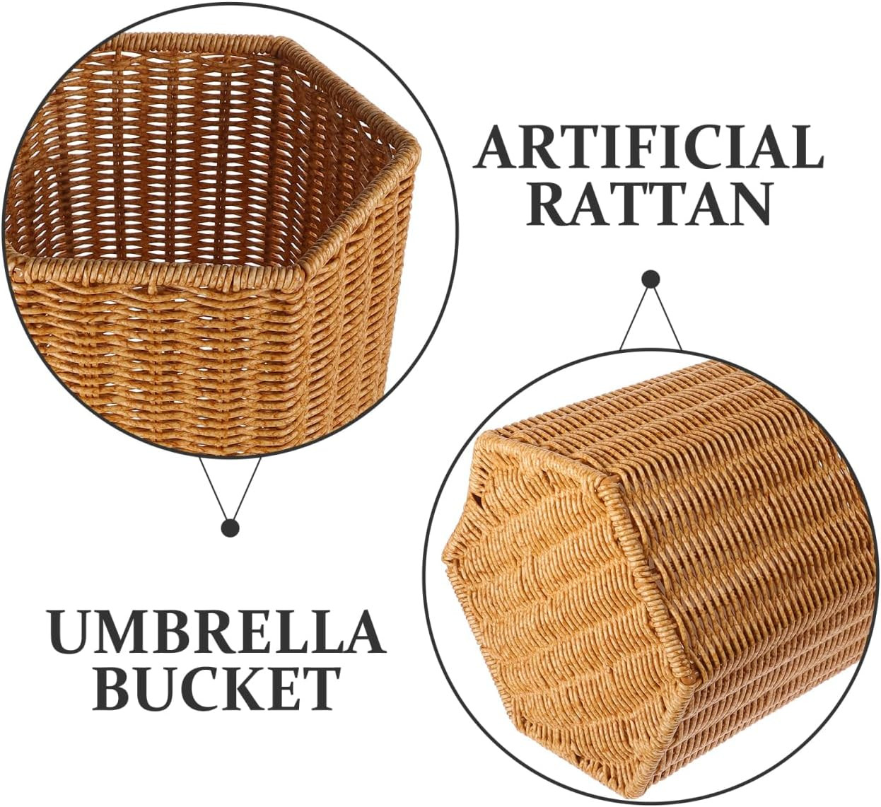 Umbrella Basket for Entryway, Umbrella Holder, Wicker Rattan Woven Holder Indoor