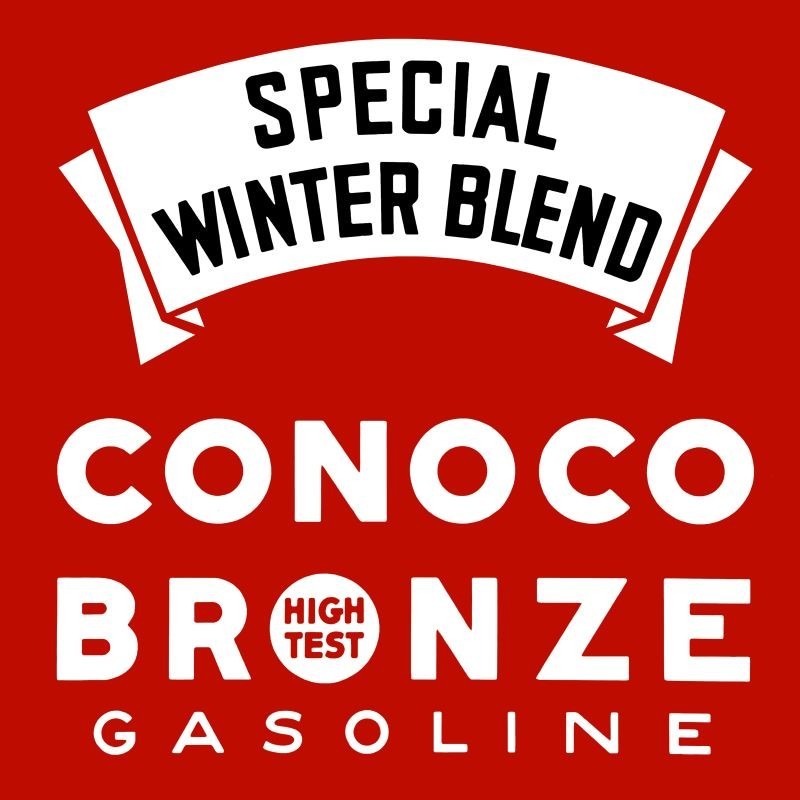 CONOCO BRONZE Gasoline - Winter Blend Dealer Style NEW Metal Sign: 12x12" Square