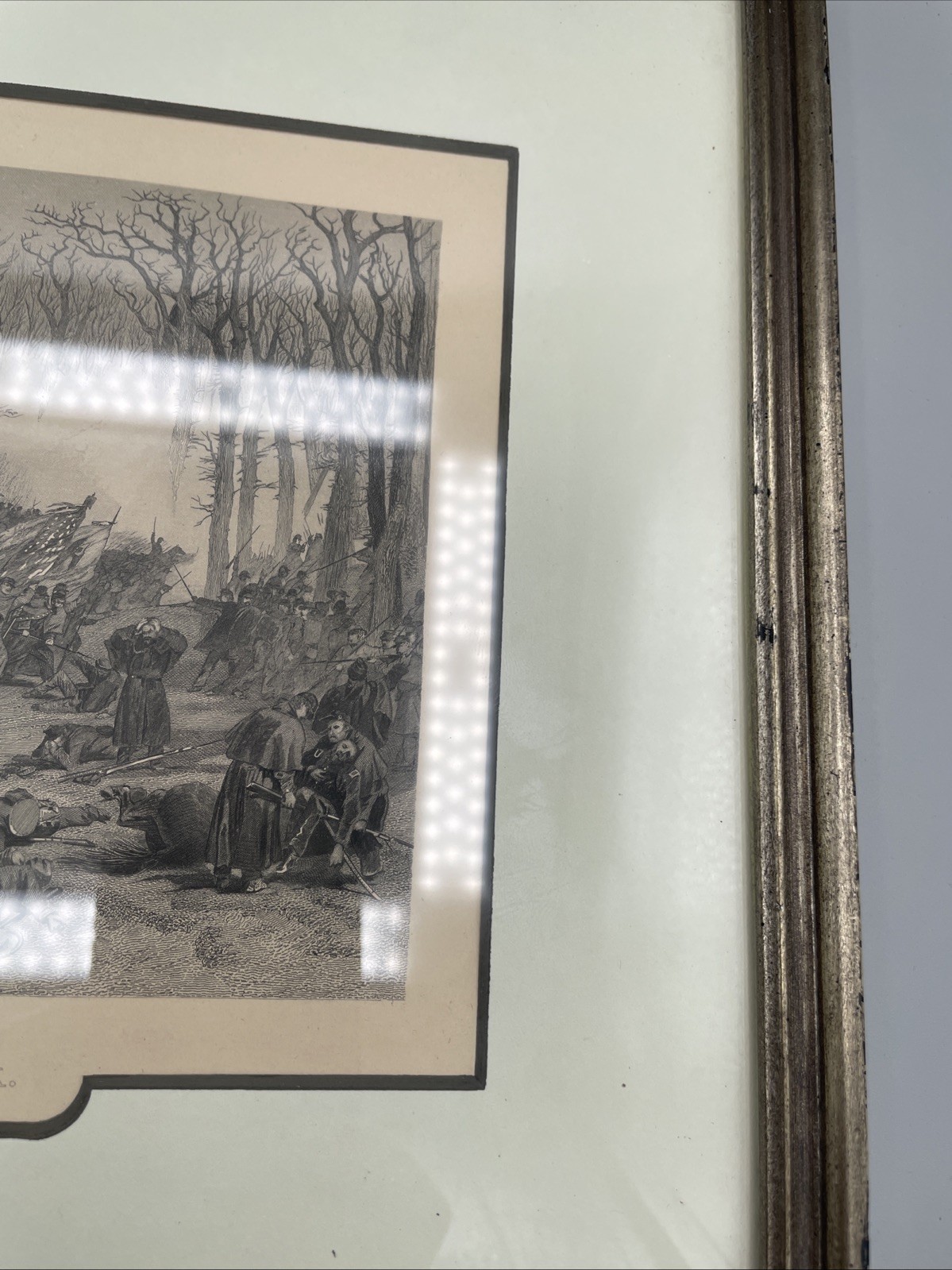 BATTLE OF MILL CREEK, Civil War Battle/Tennessee 1862 Print Lithograph 12”x11”