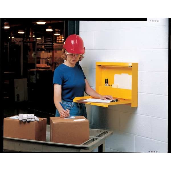 Wallwrite Ww-100Sc-T47 Wall Mounted Desk, 20X13-1/2X3-3/8In, Gray