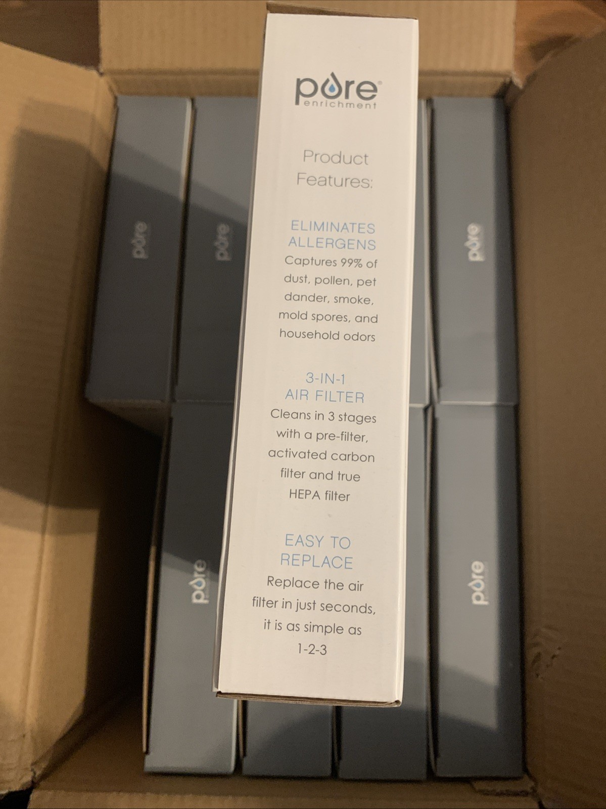 Pure Enrichment 3-in-1 True Hepa Air Filter Replacement 2-Pack PureZone - NEW