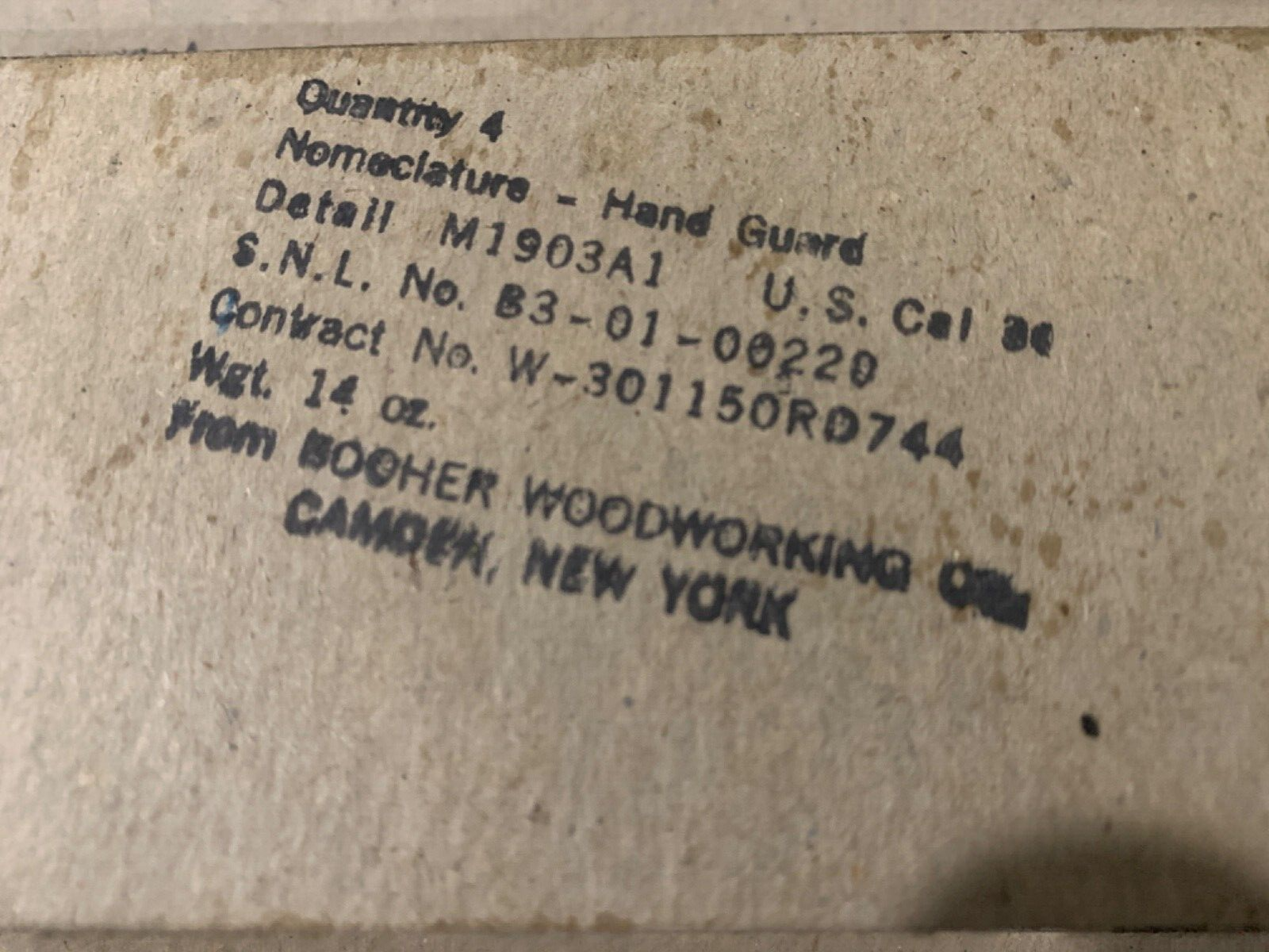 1903 SPRINGFIELD UPPER HANDGUARD 15.25" NOS CONDITION M1903A1