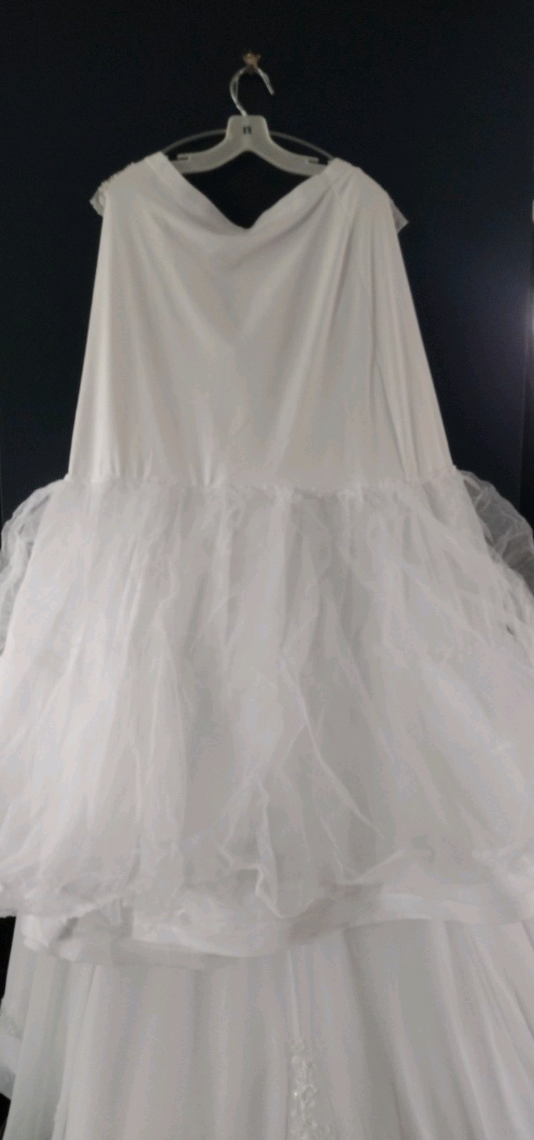 David's Bridal Wedding Dress Size 22 W with Under Slip size L and Bridal Vail