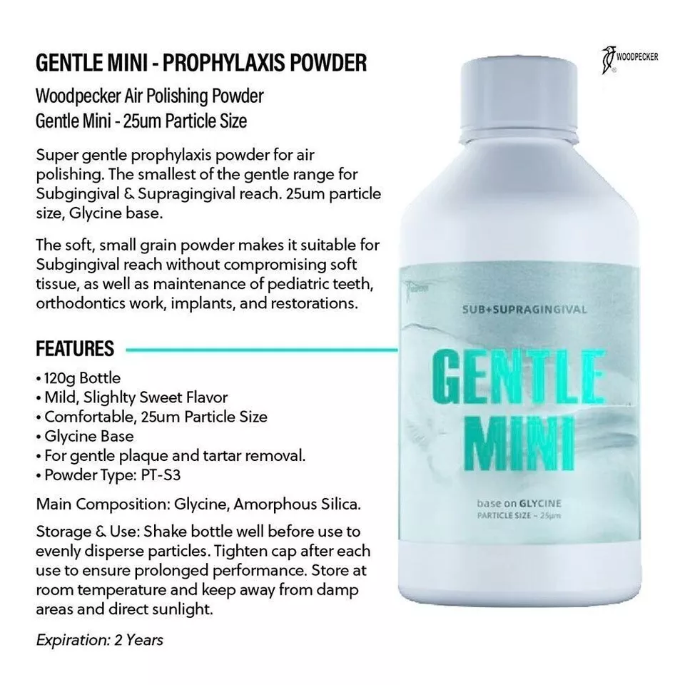 Woodpecker Dental Prophy Air Polishing Powder Glycine Plaque Stain Tartar Remove