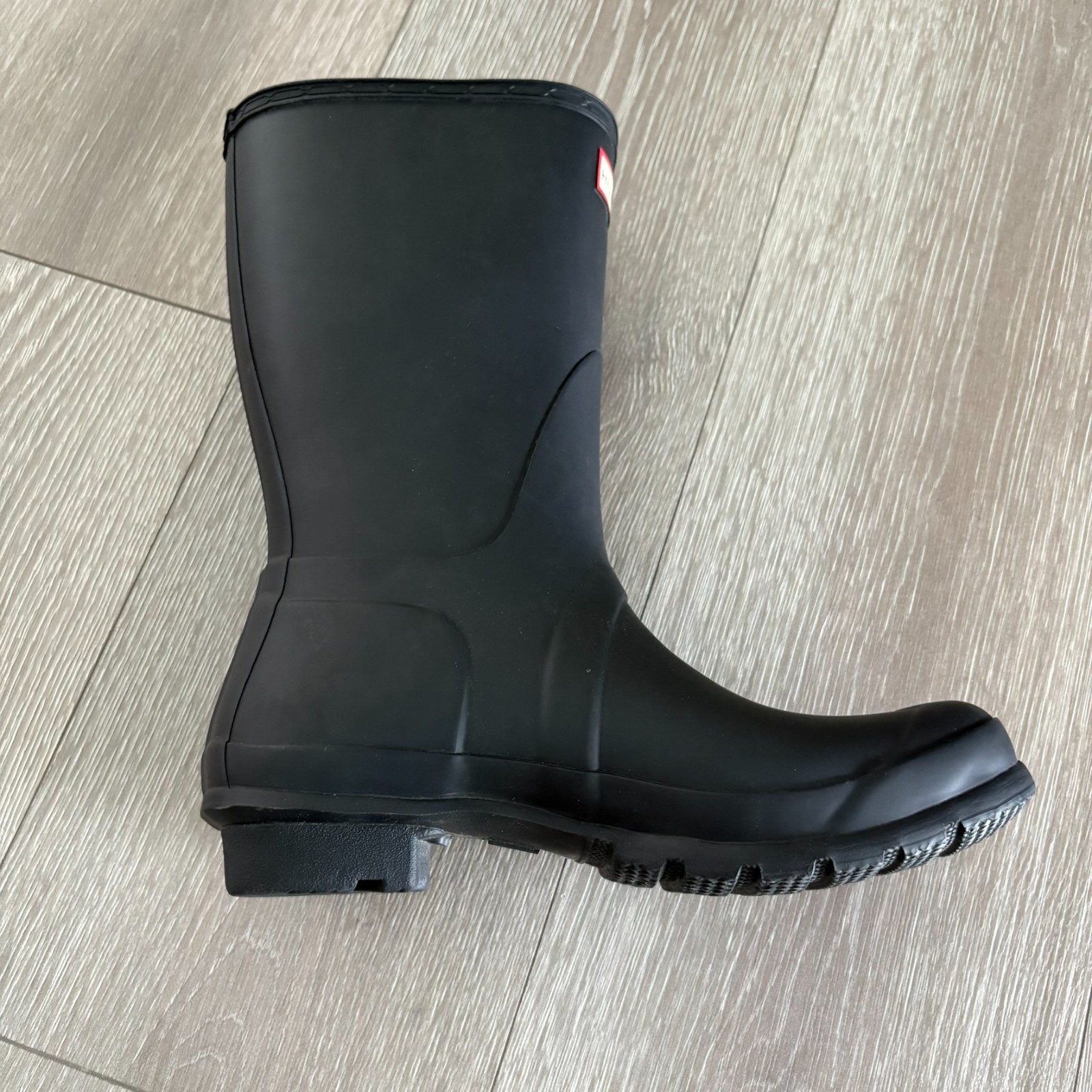 NWT Hunter 1 REPLACENT BOOT Matte Black Mid Calf Original Short Boot Size 8 left