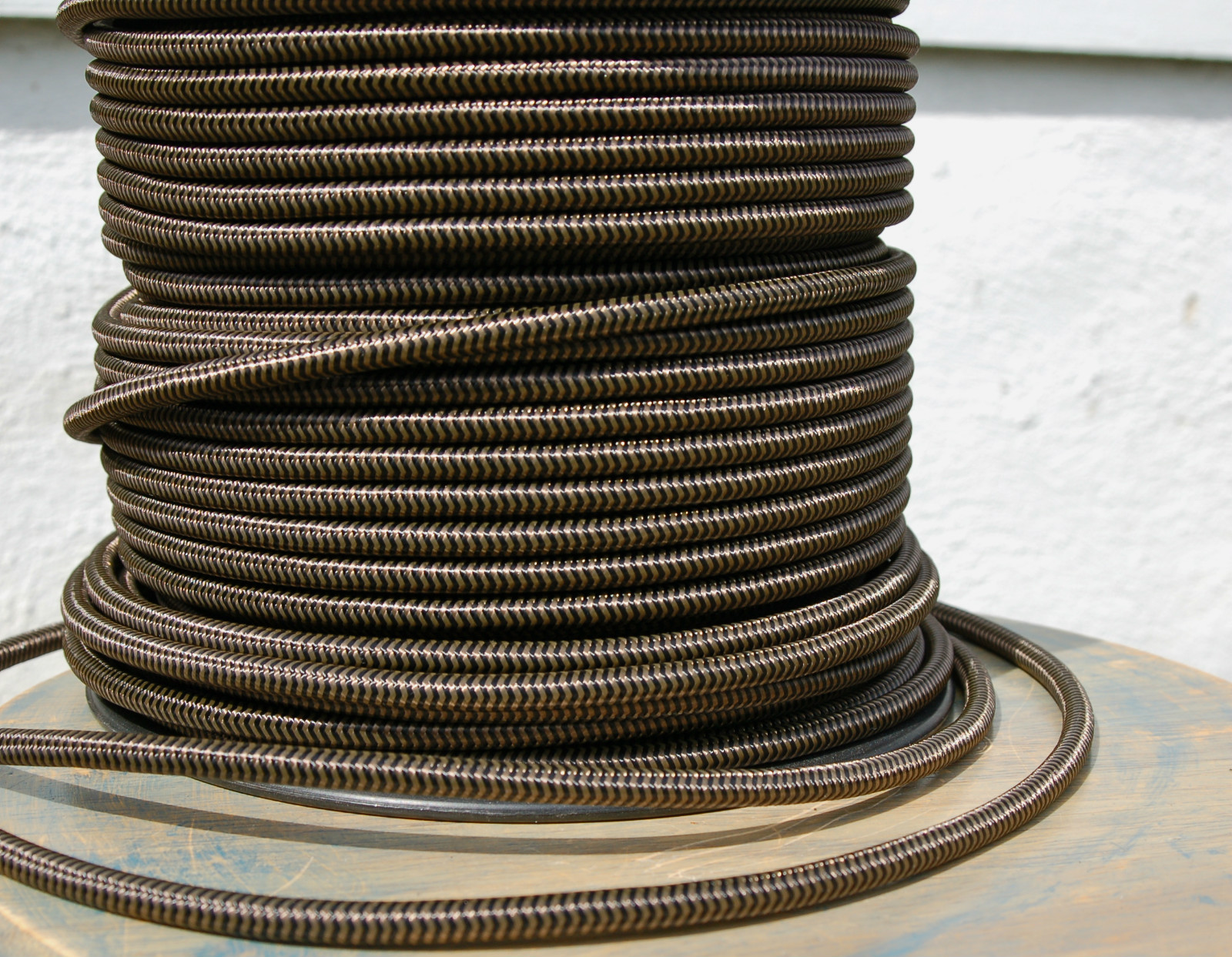 Black & Brown Cloth Covered 3-Wire Round Cord, Lamps Pendant Lights Vintage Fans