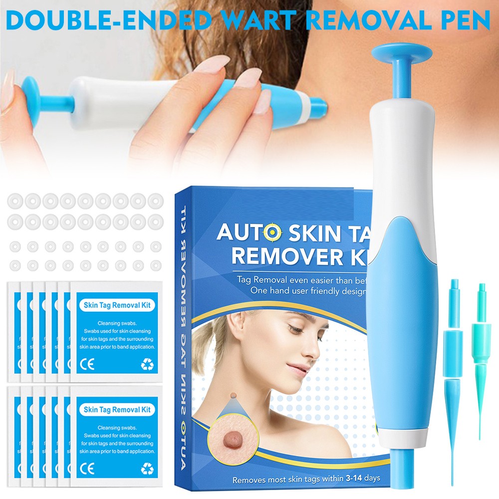 2 in 1 Auto Micro Skin Tag Remover Device Kit Safe Painless Removal 2-8 mm Tool