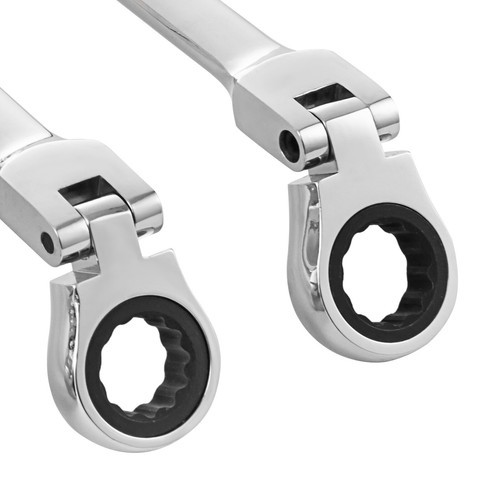 16PC 6-22mm Metric Flexible Head Ratcheting Wrench Combination Spanner Tool Set