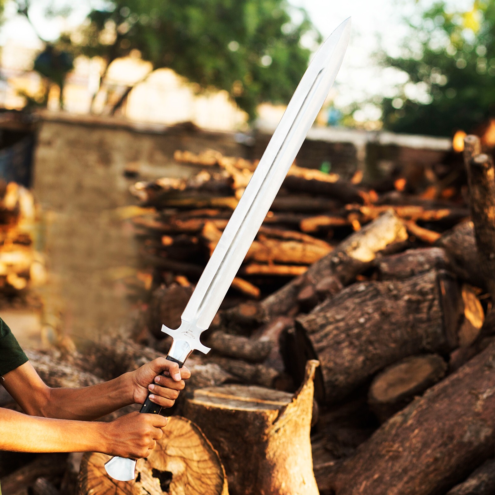 Custom Handmade Full Tang Steel Sword With Scabbard- Battle Ready Sword