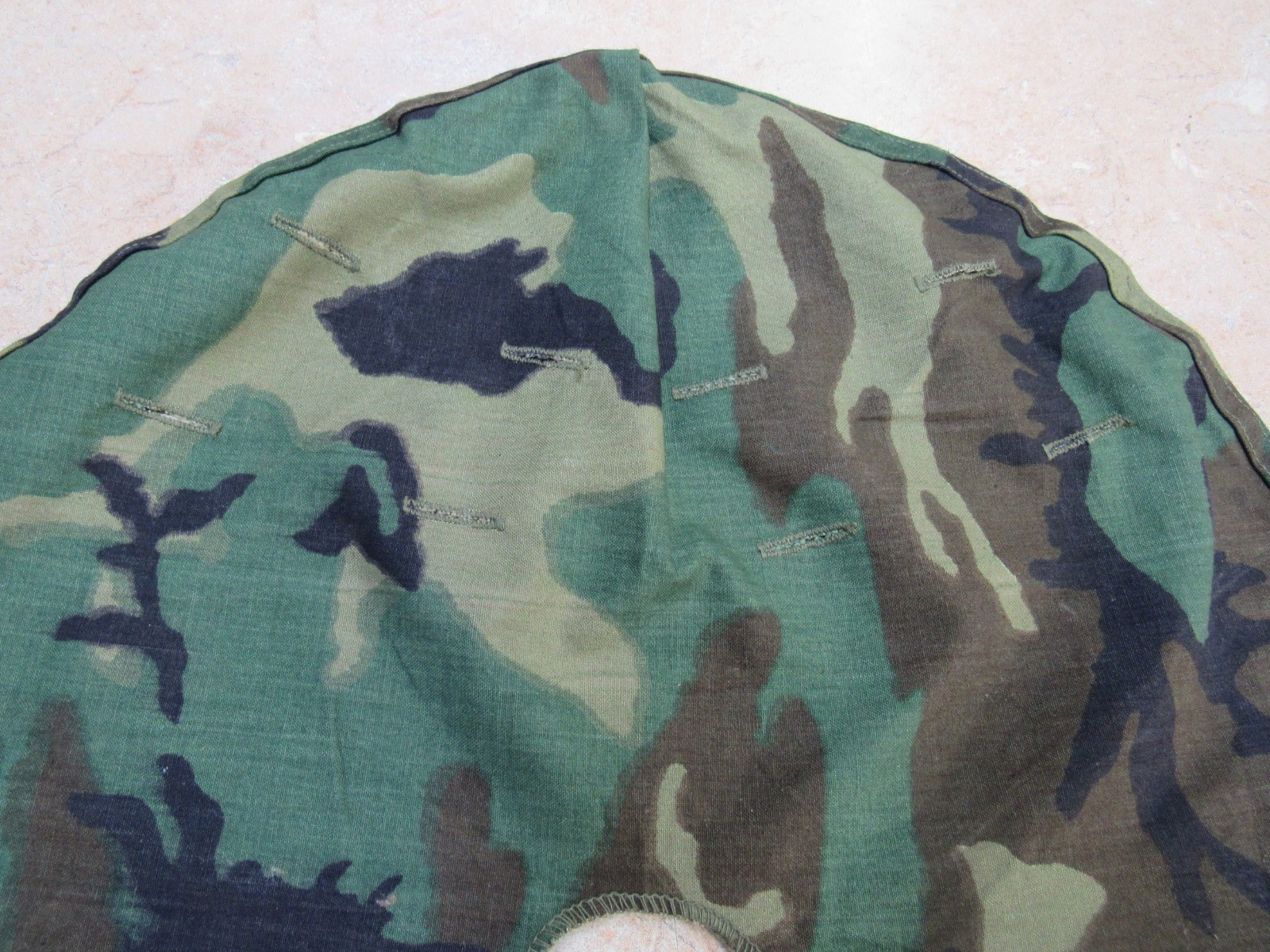 US Vietnam Era M1 Helmet Cover Erdl Woodland Camouflage Dated 1969 Original