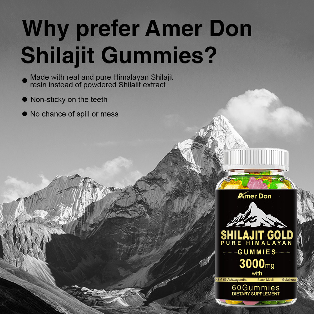 60 Shilajit Gummies | Pure Himalayan Shilajit & Ashwagandha | Boost Strength