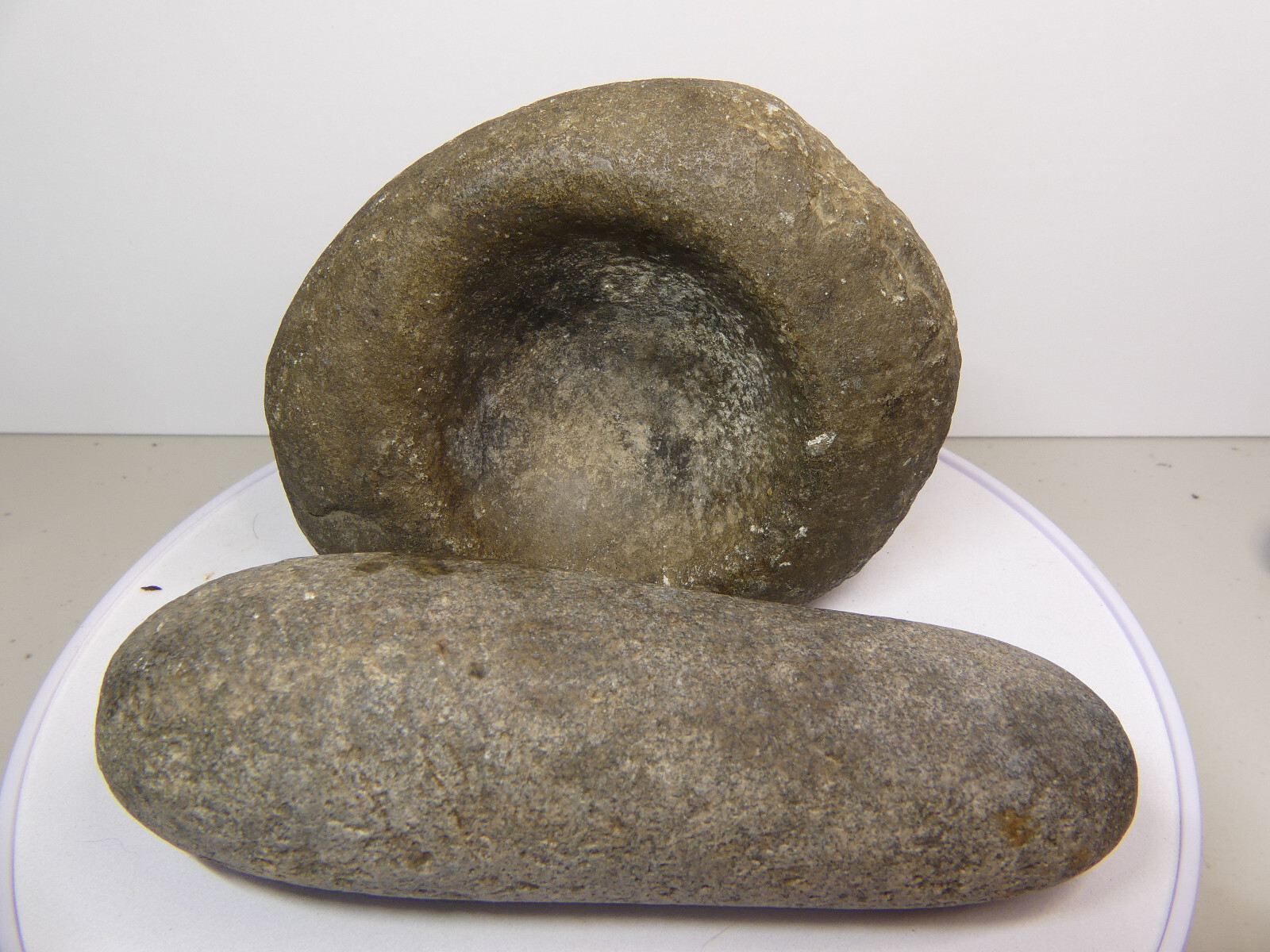 Stone Mortar & Pestle. Native American Columbia River, The Dalles, Oregon. AACA