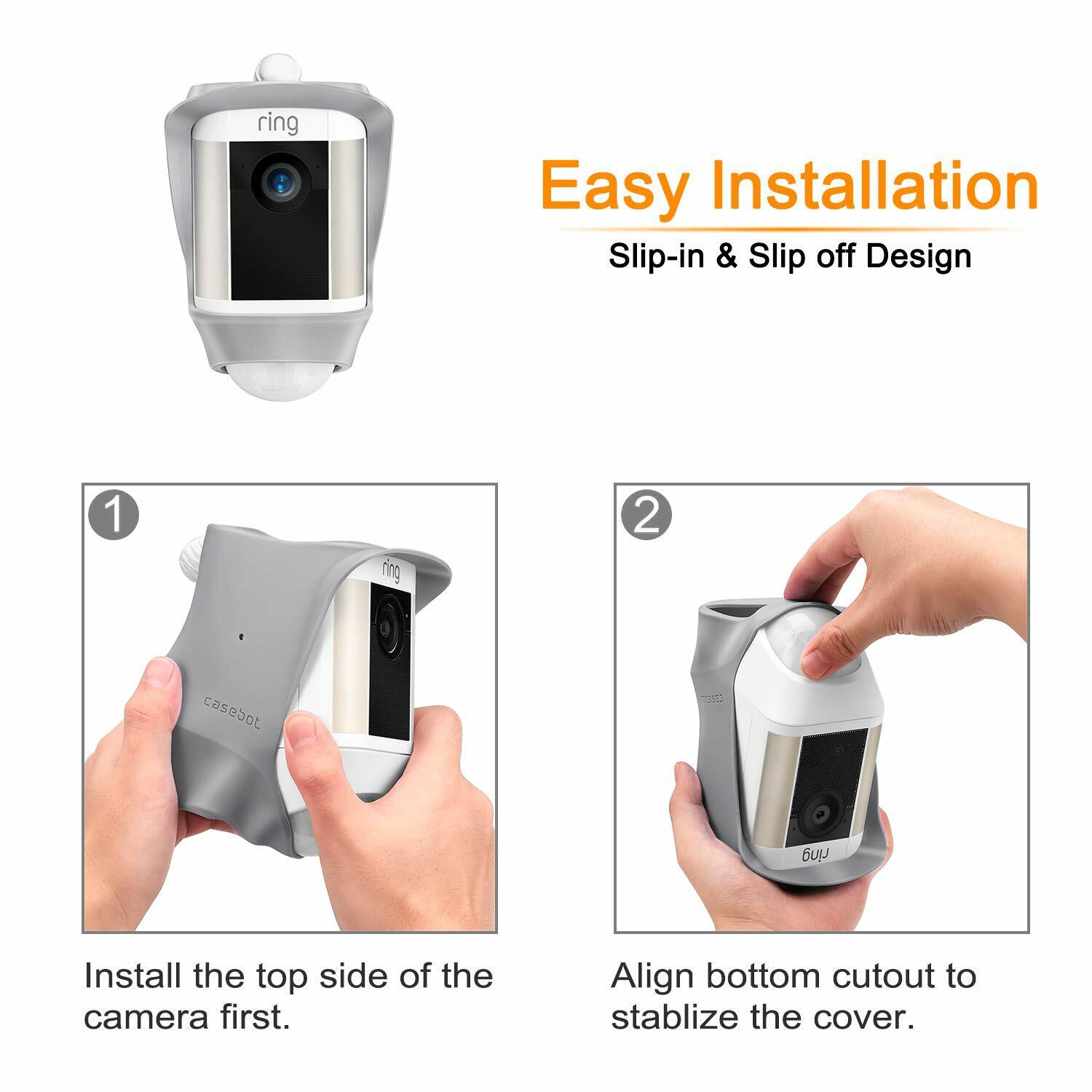 for Ring Spotlight Battery Cam UV Light &Weather Resistant Protective Skin Cover