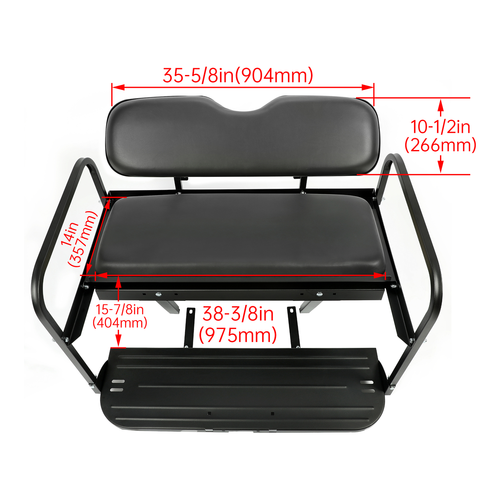 For 07-16 Yamaha Drive G29 Golf Cart Flip Folding Rear Back Seat Kit