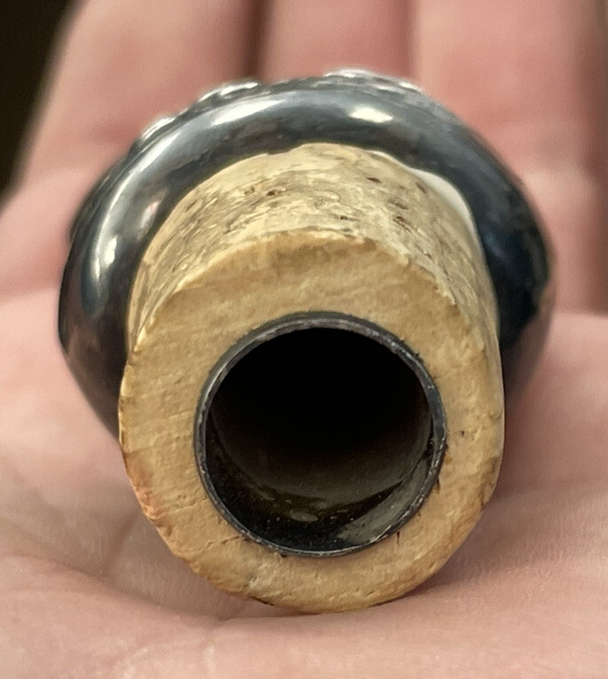 Antique Silver Plate Ornate Danish Wine Decanter Bottle Stopper Pourer