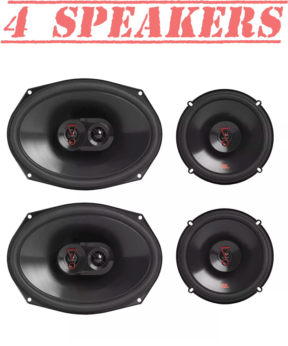 New JBL STAGE3 SERIES 6x9" & 6.5" Coaxial Front & Rear Car & Truck Speakers Set