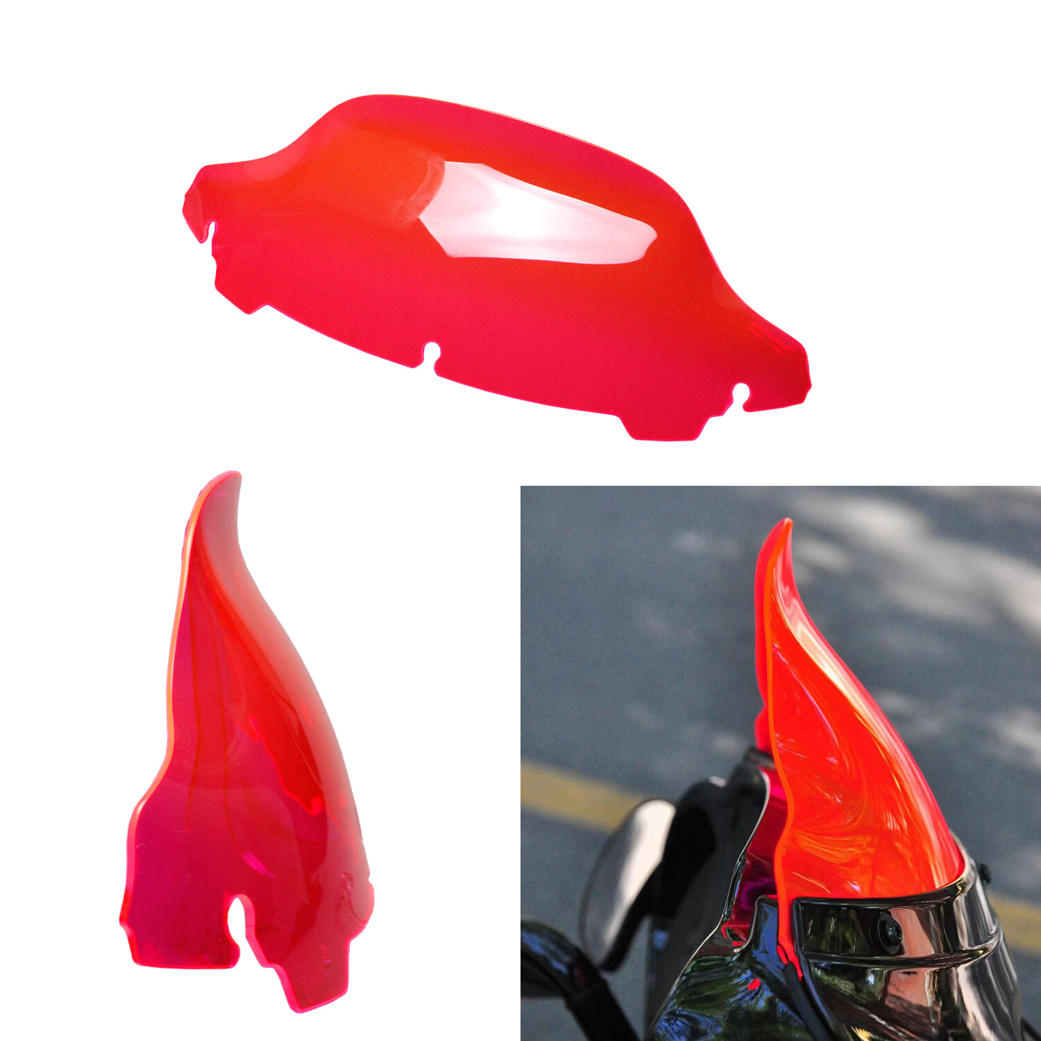 7.0" Pink Windshield for Harley Street Glide ST FLHXS FLHTKSE FLHX FLHTK