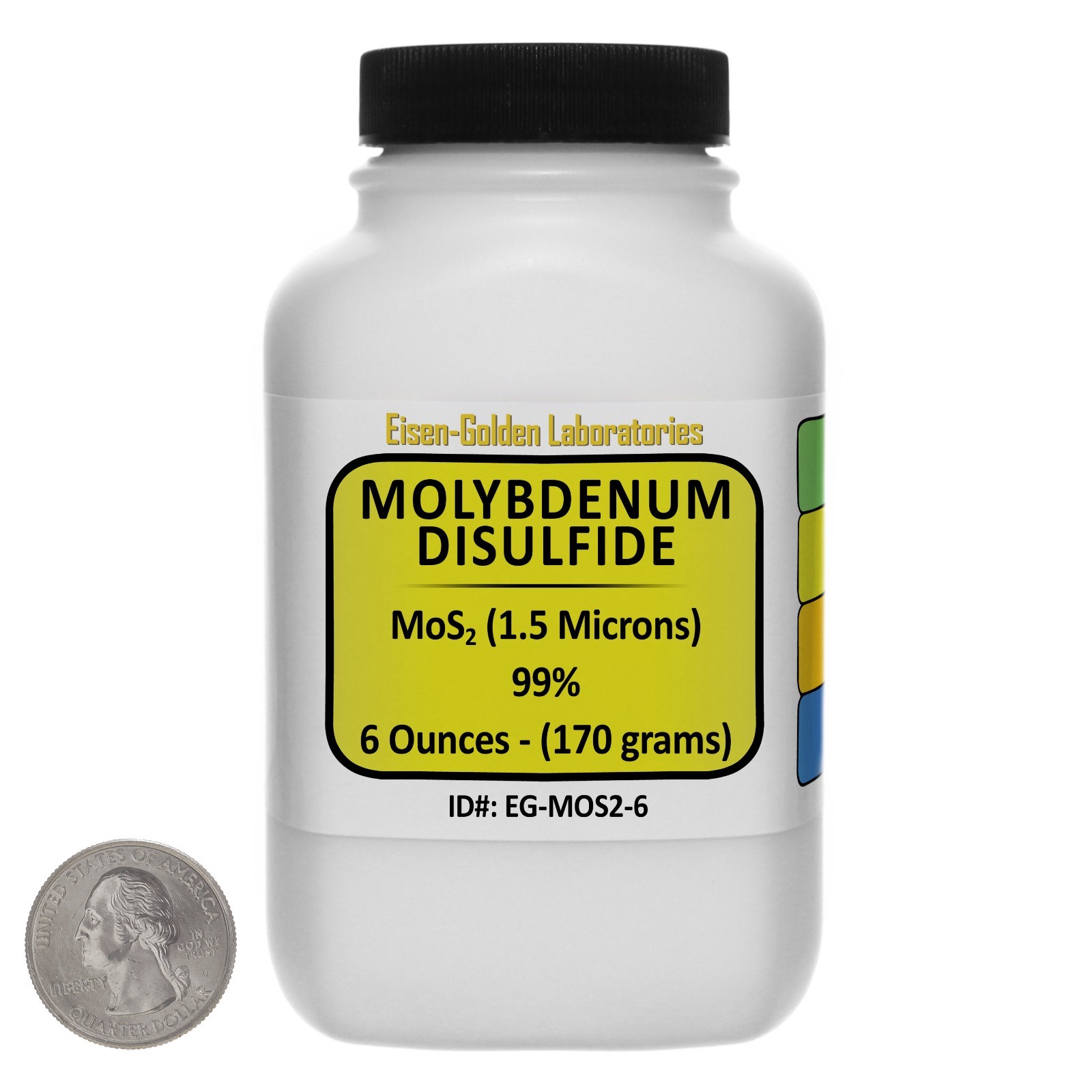 Molybdenum Disulfide [MoS2] 99% AR Grade Powder 6 Oz in a Space-Saver Bottle USA