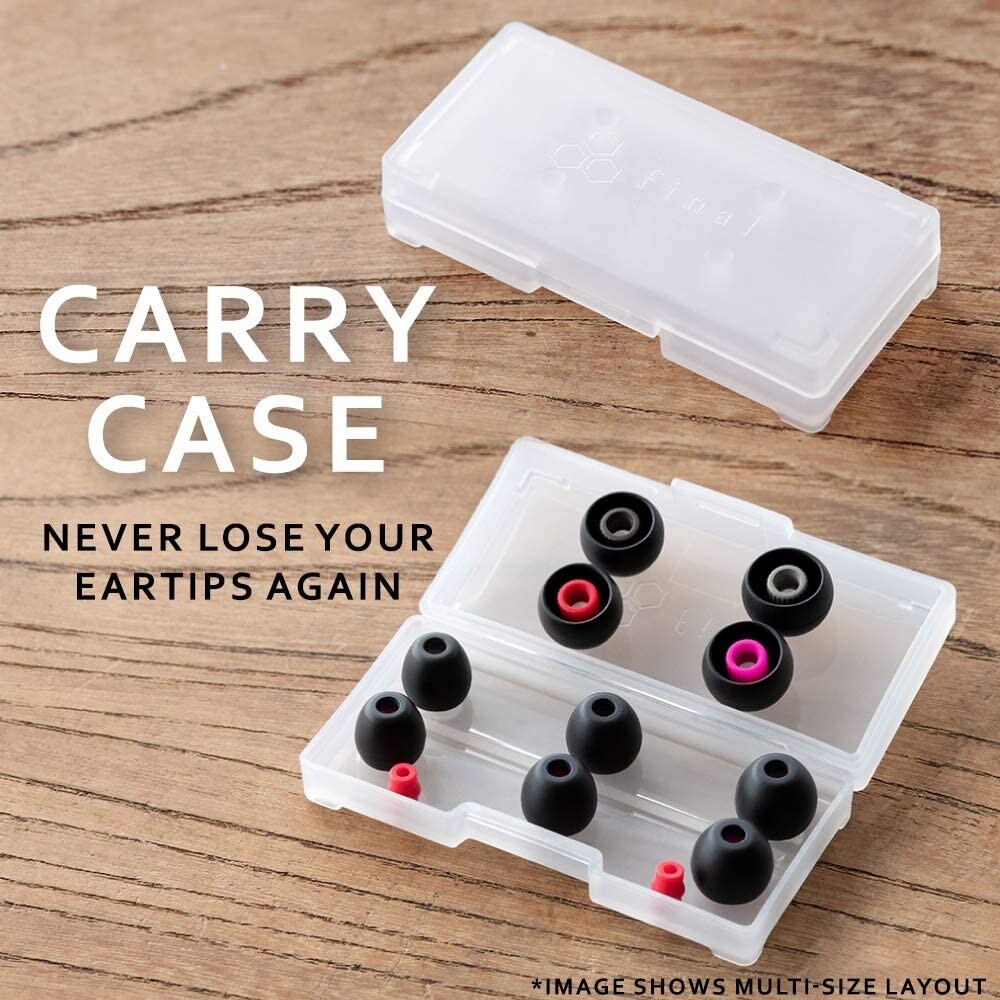 FINAL Premium Ear Tips Type E fit SONY SHURE SENNHEISER Headphones Earbuds BLACK