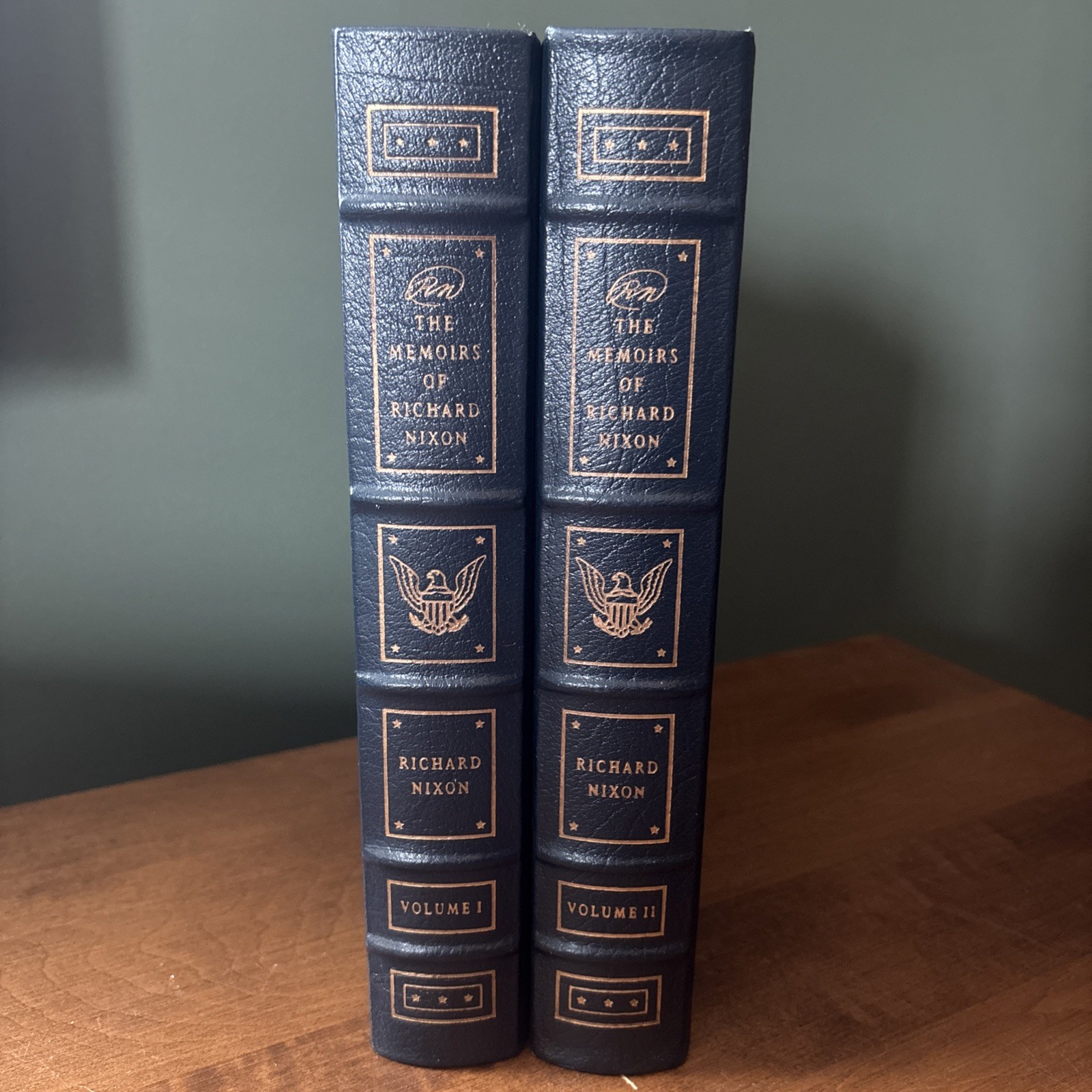 SIGNED - The Memoirs of Richard Nixon- 2 Vol Set- Easton Press w/ Introduction