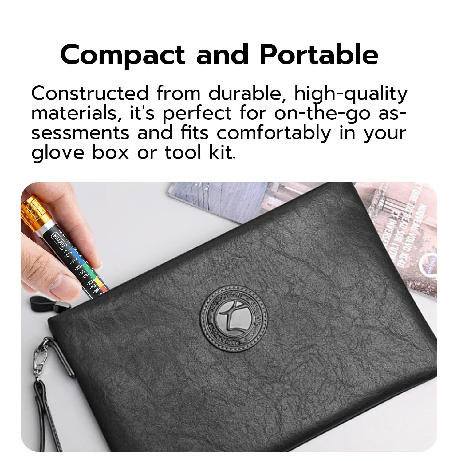 Mcbazel Paint Thickness Tester Meter Gauge, Magnetic Car Paint Coating Tester, C