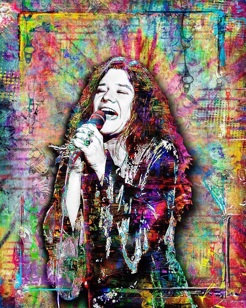JANIS JOPLIN HIPPIE 16x20in Poster Janis Joplin Tribute Print Free Shipping US