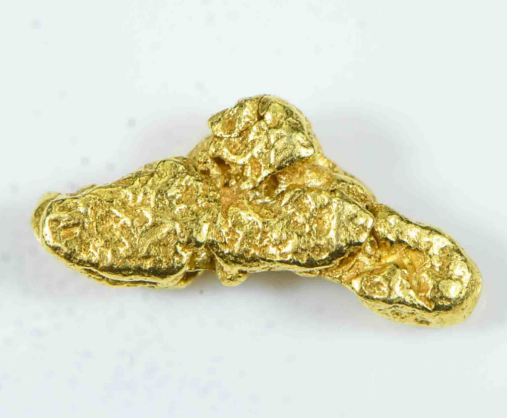 PURE GOLD NUGGET ALASKA YUKON BC NATURAL SMALL ROCK HAND PICKED RAW FINE 22k .5g