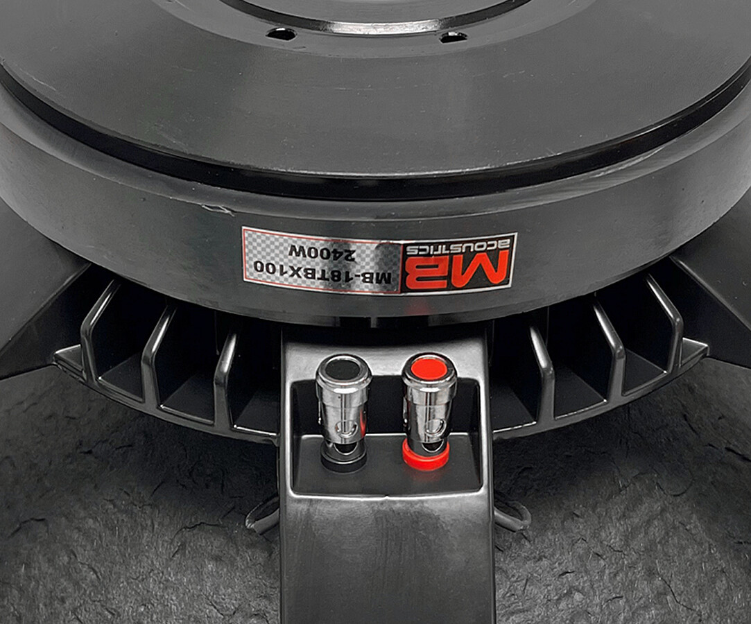 18" PA Woofer 4" Glass Fibre IN-OUT VC, Demodulation Ring, 2400W, MB Acoustics